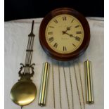 Jean Arnoux Versailles warmink wall clock with pendulum & weights, in working order