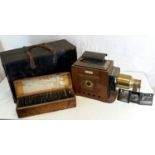 D Noakes & sons, magic lantern with box together with a box of religious slides