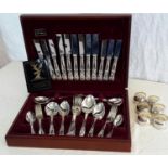 House of Frasers EP cutlery set & 6 EP napkin rings