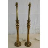 2 solid brass table lamps