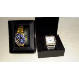 2 mens watches (1 replica Rolex)