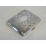 Birmingham silver cigarette case by William Henry Sparrow, dated 1938