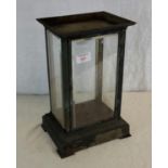 A Victorian cast metal & Bevel glass lantern