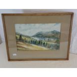 Robert L.D.Kennedy watercolour titled 'Loch Oich, Caledonian Canal, 37.5x48.5cm