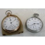 A Gold plated Waltham pocket watch (non runner) together with a Cortebert 15 jewel pocket watch (non