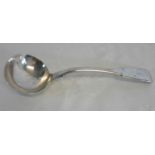 A Victorian London silver ladle by Joseph & Albert Savory, dated 1838. 17cm in length