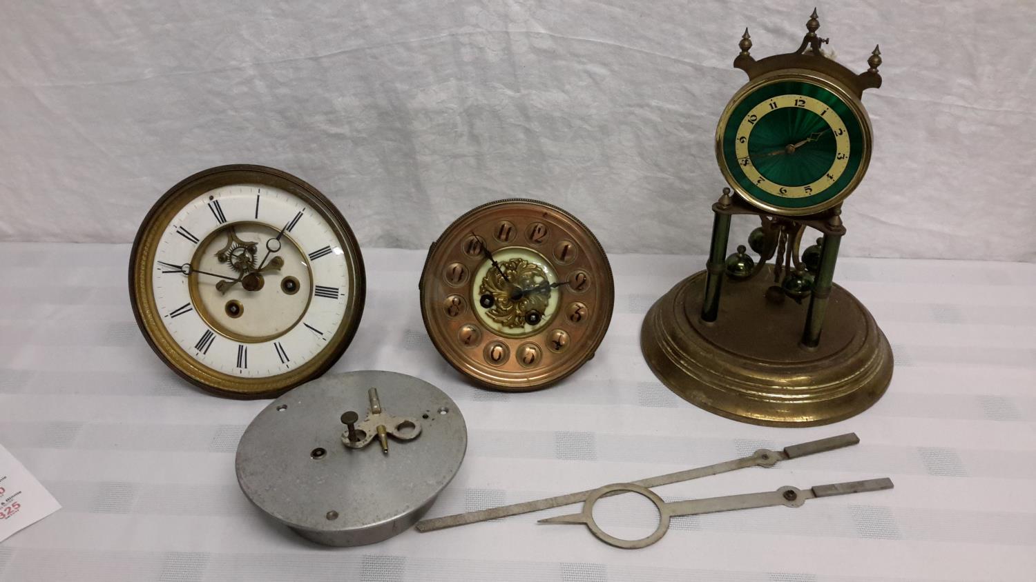 4 various clock face parts to include Medaille D'argent 4785