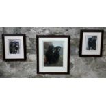 3 Framed limited edition prints, Signed by the artist Nigel Hemming Of Black Labradors
