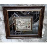 Italian 925 silver plaque framed, centred with a mirror & frame surround. 52x59cm