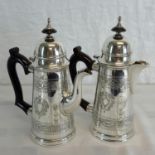 2 EP ornate lidded jugs