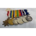 WW1 trio & WW2 war & defence medal & nautical long service & good conduct medal to J. 4711, A.