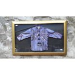 A silk Japanese girls shirt framed