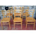 Set of 6 Bentwood church chairs