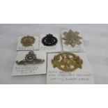 5 Various military badges to include Royal rifles of Canada, Royal highland black watch & 3rd