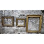 3 Early 1800's gilt frames, largest measures 82x95cm