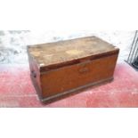 Late Victorian pine blanket box, 49x96x50cm