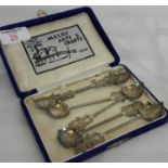 Malay arts & crafts silver tea spoons