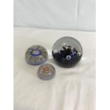 2 Scottish paperweights & Caithness 2nd paperweight