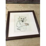 Louis Wain print titled 'The birthday present'