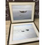 2 military plane prints