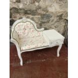 Modern shabby chic style telephone seat/table