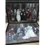 A large pair of Mary Queen of Scots coloured prints