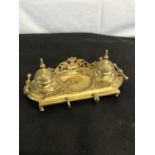 Double brass ink well stand