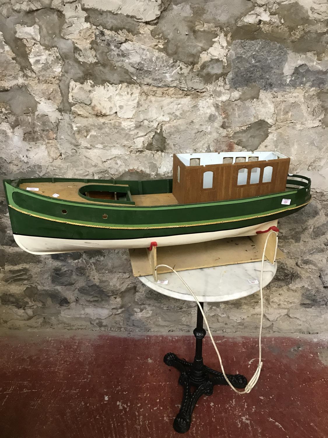 Large model boat on stand
