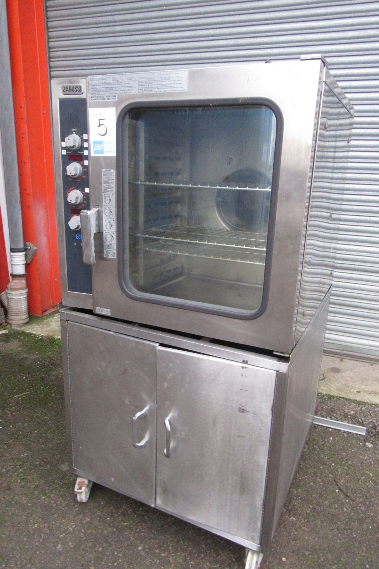 Zanussi FCV/E10L Stainess Steel Steam Oven on Mobile Stand