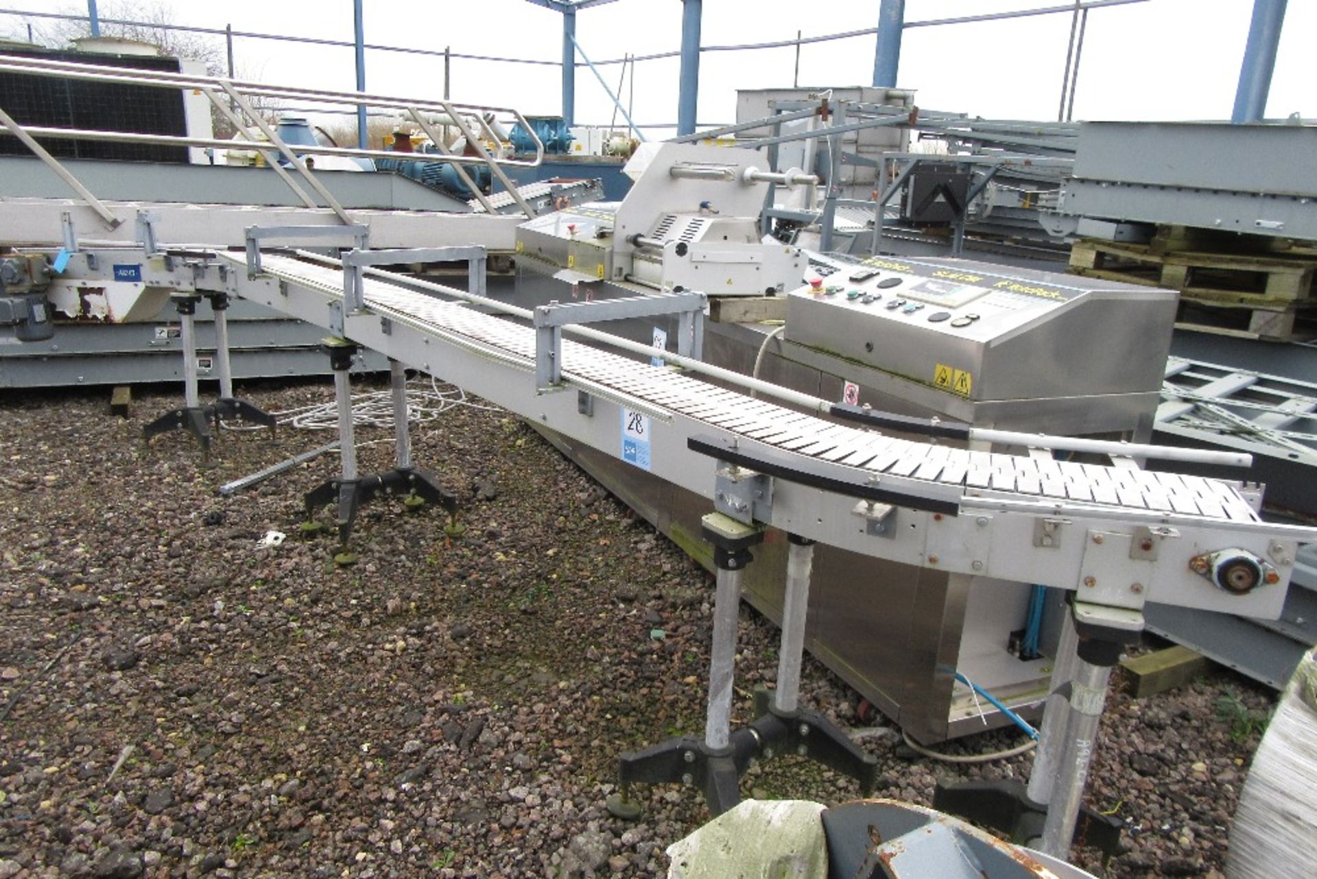 Stainless Steel 'S' Shape Slatted Conveyor, Approx: 5000 x 200mm