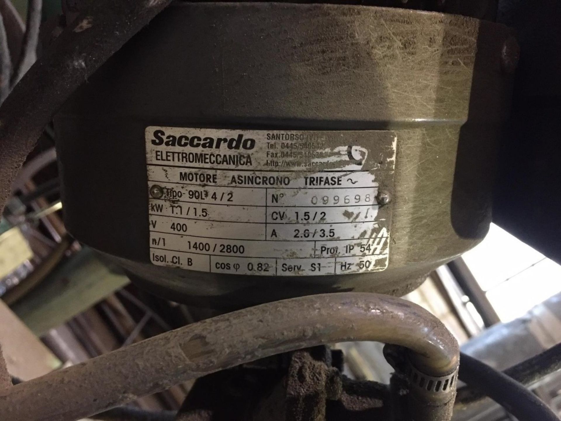 Saccardo oil fed chop saw 3-phase - Image 2 of 2