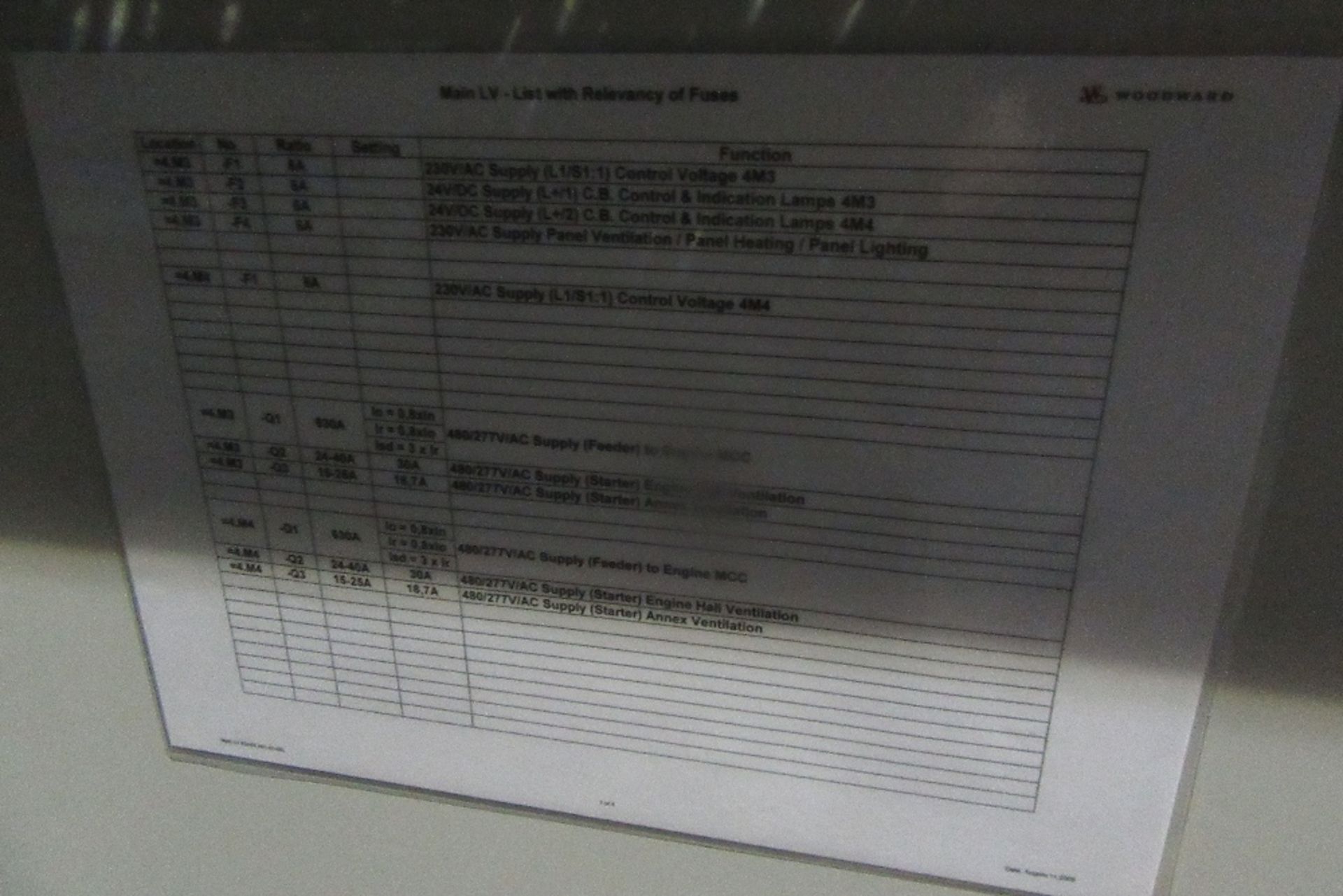 Woodward Power Solutions Feeder Engine / Station Transformer Control Cabinet inc: Merlin Gerin Compa - Bild 13 aus 14