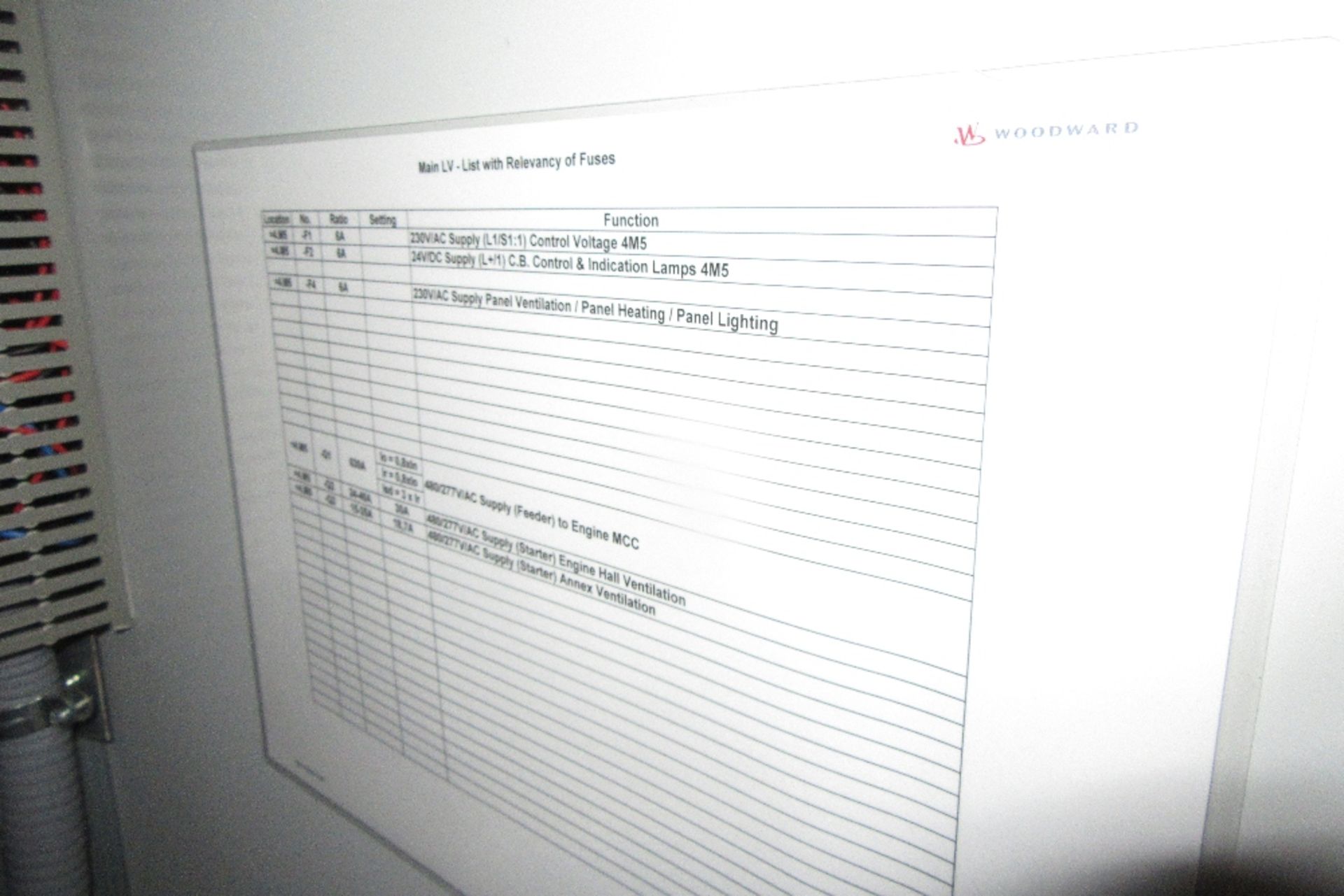 Woodward Power Solutions Feeder Engine / Station Transformer Control Cabinet inc: Merlin Gerin Compa - Image 5 of 14