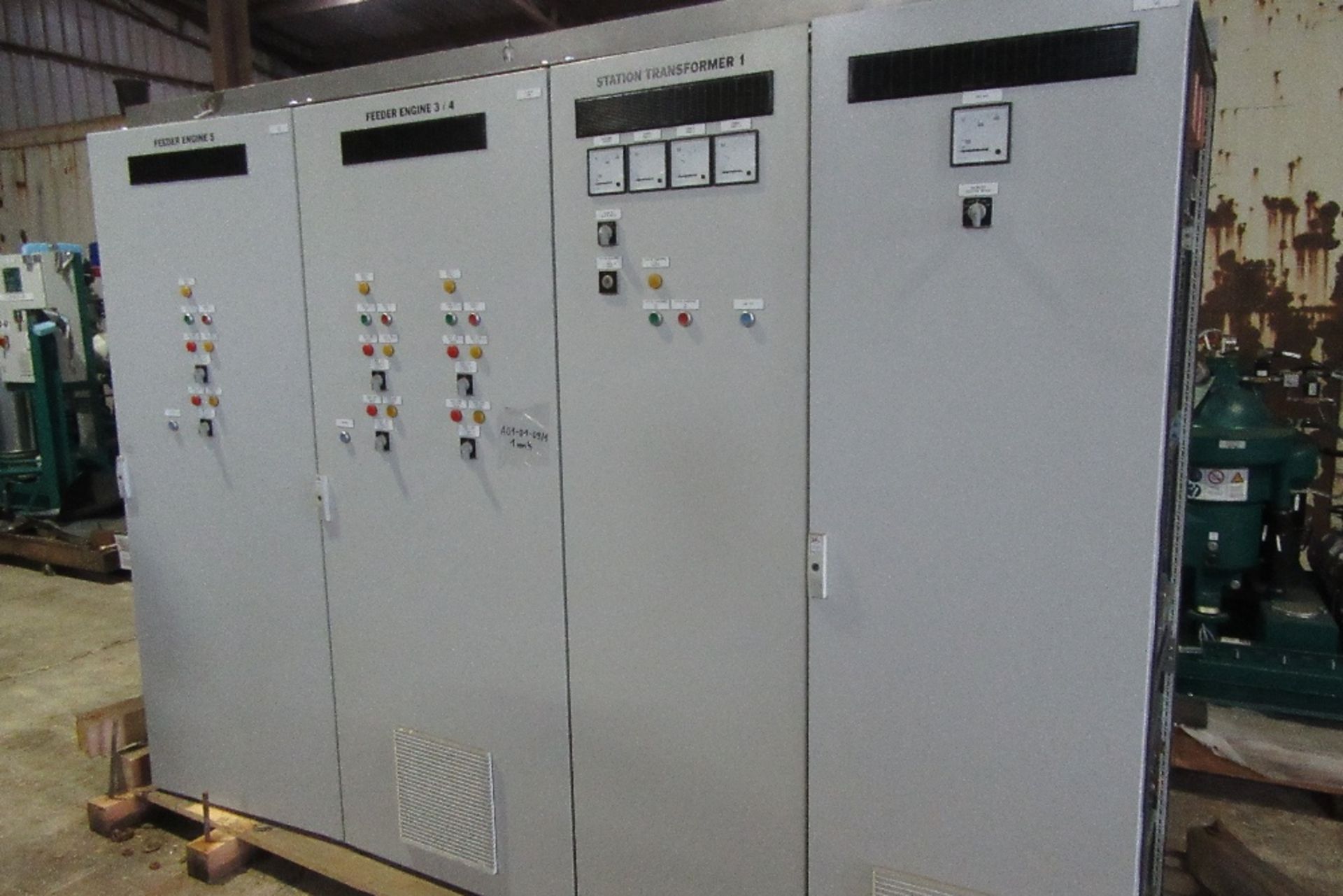 Woodward Power Solutions Feeder Engine / Station Transformer Control Cabinet inc: Merlin Gerin Compa