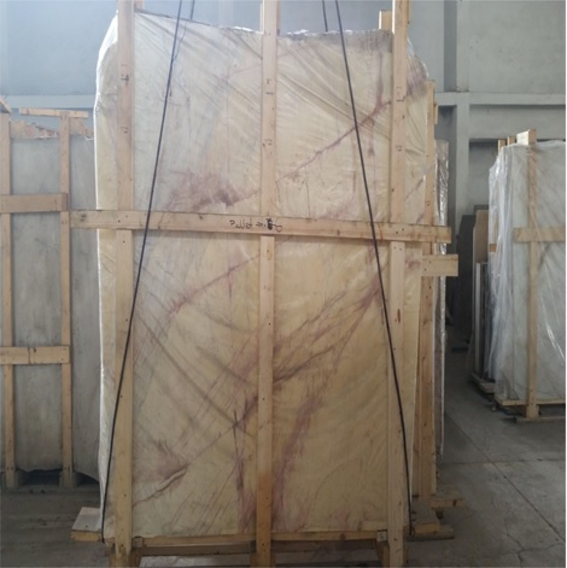 Pallet Load of 12 Milan White Marble Slabs 165-175cm x 172-195cm x 2cm