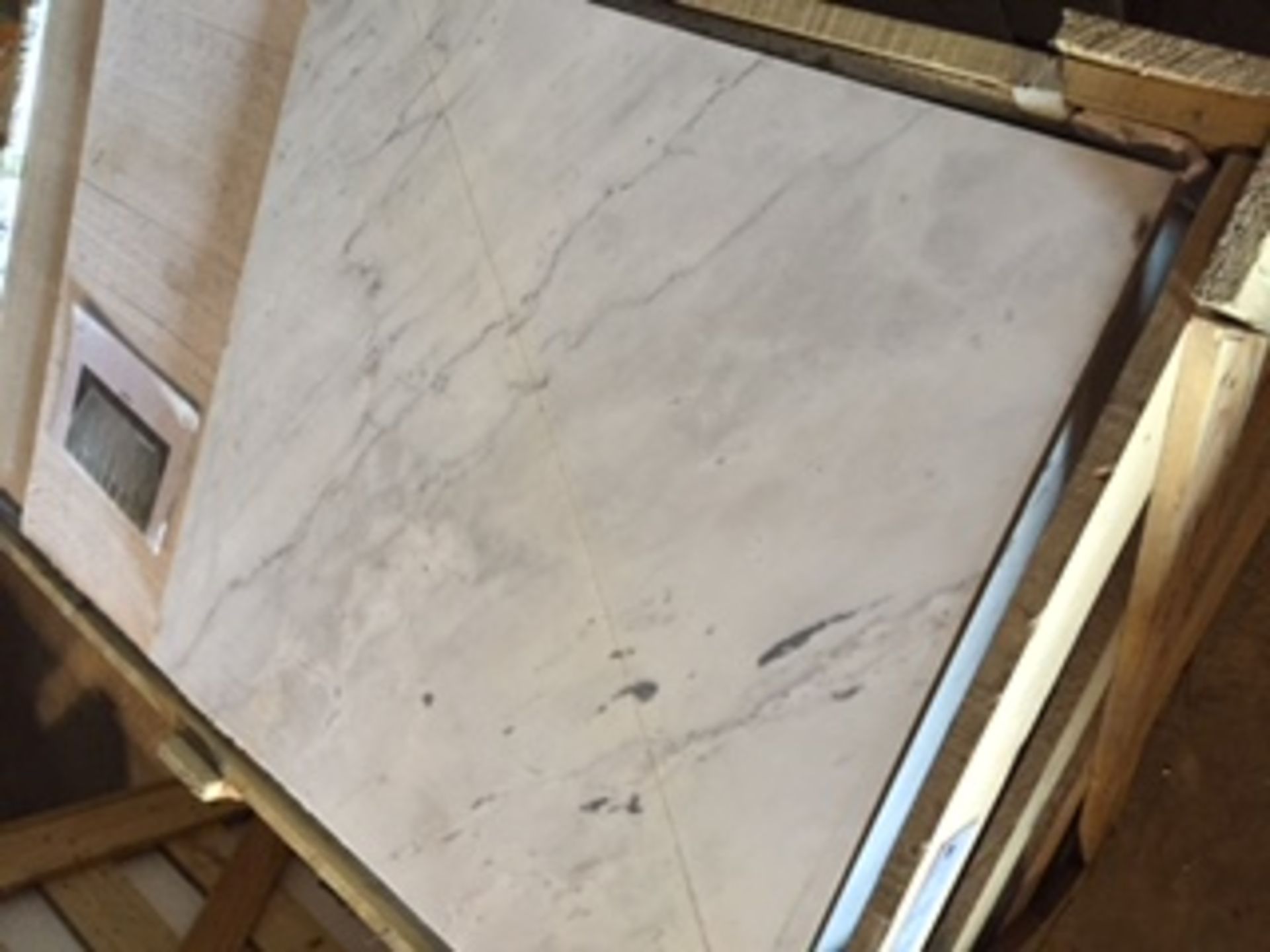 Quantity of 49 Royal White Marble Slabs 60cmx60cmx2 cm - Image 2 of 3