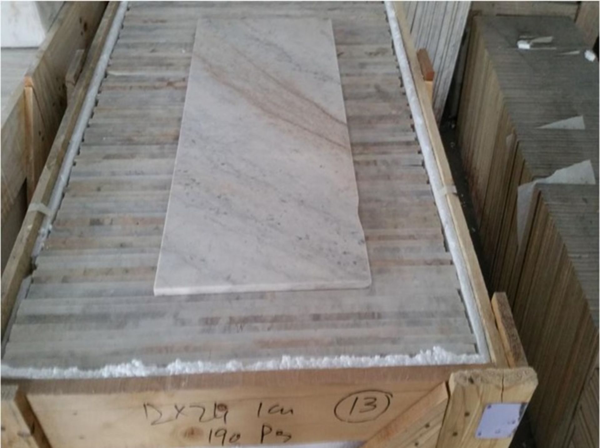 Quantity of 190 Palessandro Marble Slabs 30.5 cm x 61 cm x 1 cm