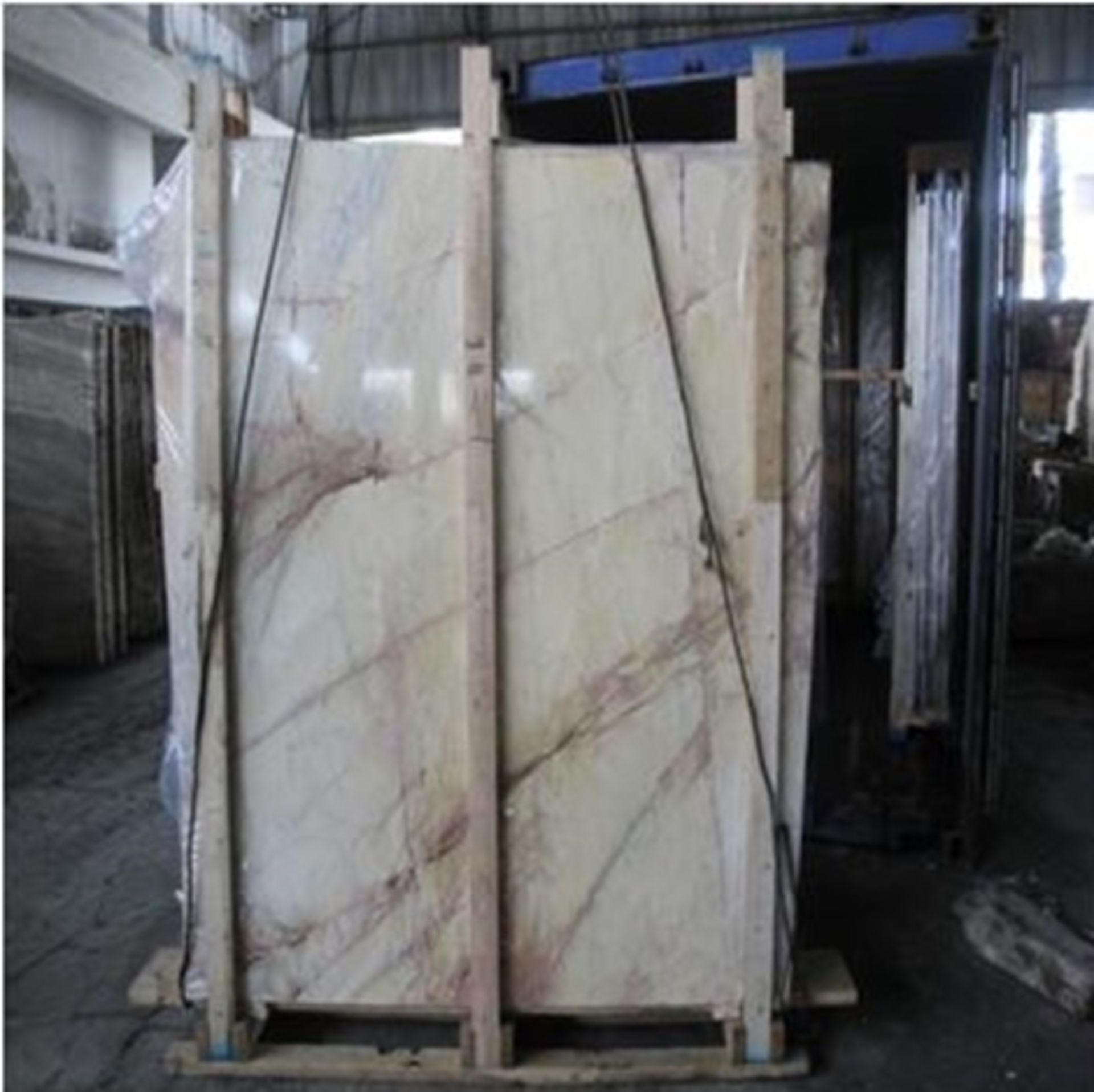 Pallet Load of 12 Milan White Marble Slabs 174-177cm x 190-197cm x 2cm