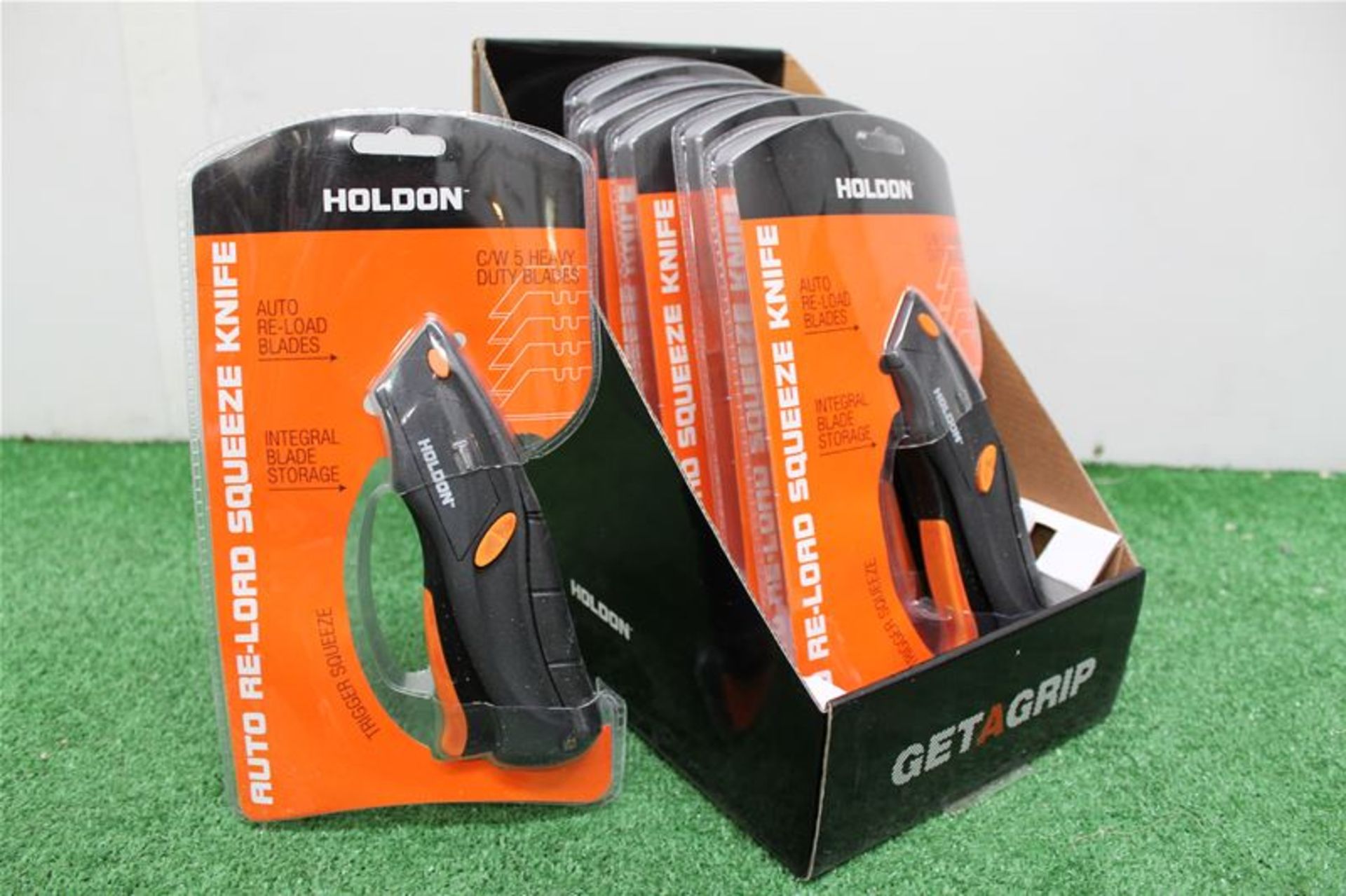 10 x HOLDON Heavy Duty Auto Re-Load Squeeze Knife