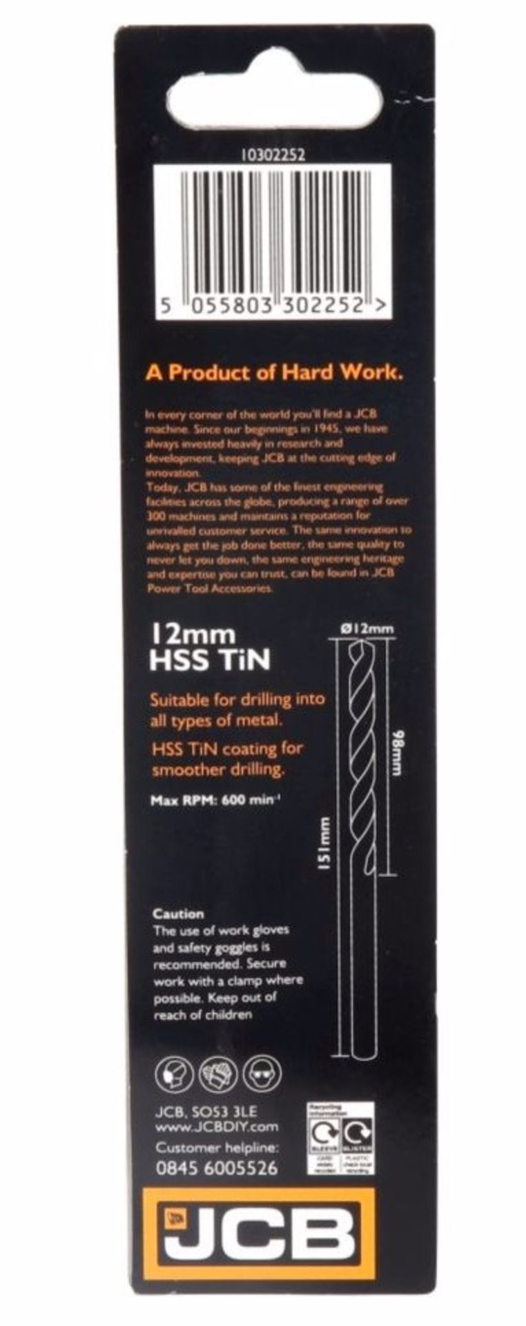 RRP £148.60 10 x HSS DRILL BIT PRECISION GRND TIN 12mm RRP: £148.60 Suitable for drilling into al - Image 2 of 3