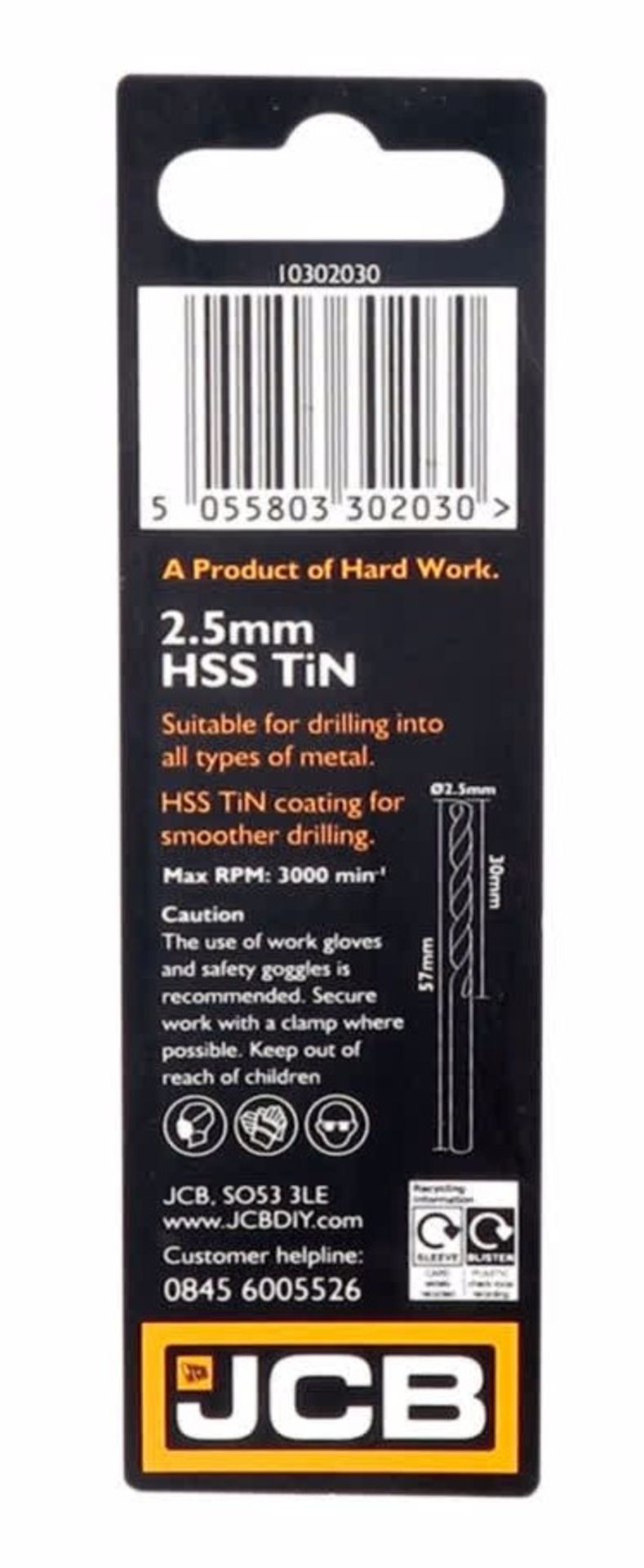 RRP £55.20 10 x HSS DRILL BIT PRECISION GRND TIN 2.5mm RRP: £55.20 Suitable for drilling into al - Image 2 of 4