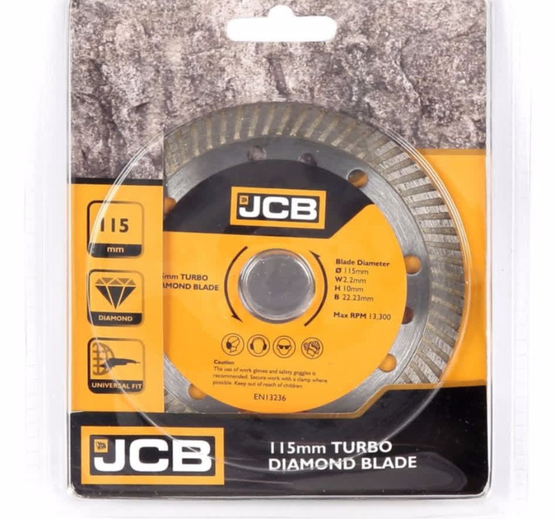 RRP £130.00 10 x TURBO DIAMOND BLADE 115mm RRP: £130.00 This JCB Turbo carbon steel diamond blad