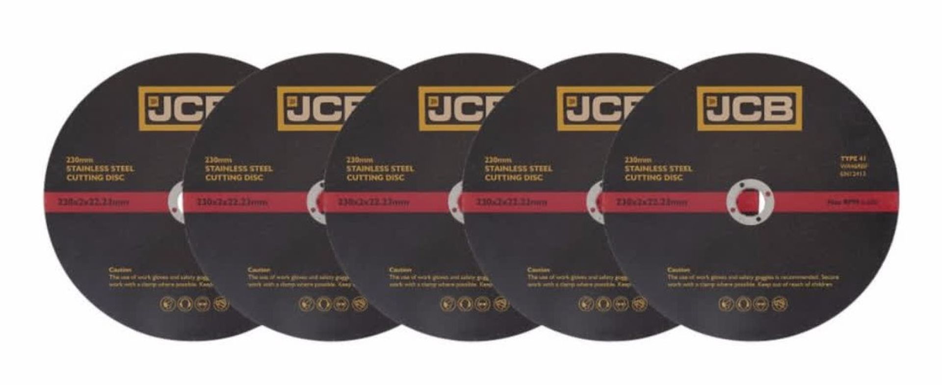 RRP £171.80 10 x STAINLESS ST CUT DISCS 230mm RRP: £171.80 This JCB aluminium oxide stainless ste - Image 2 of 2
