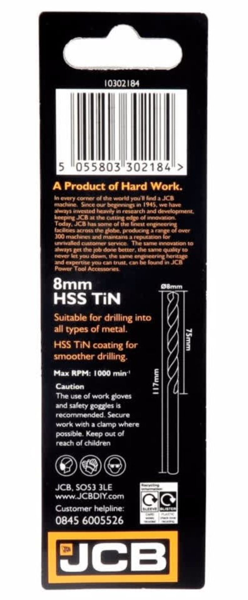 RRP £84.30 10 x HSS DRILL BIT PRECISION GRND TIN 8mm RRP: £84.30 Suitable for drilling into all - Image 2 of 3