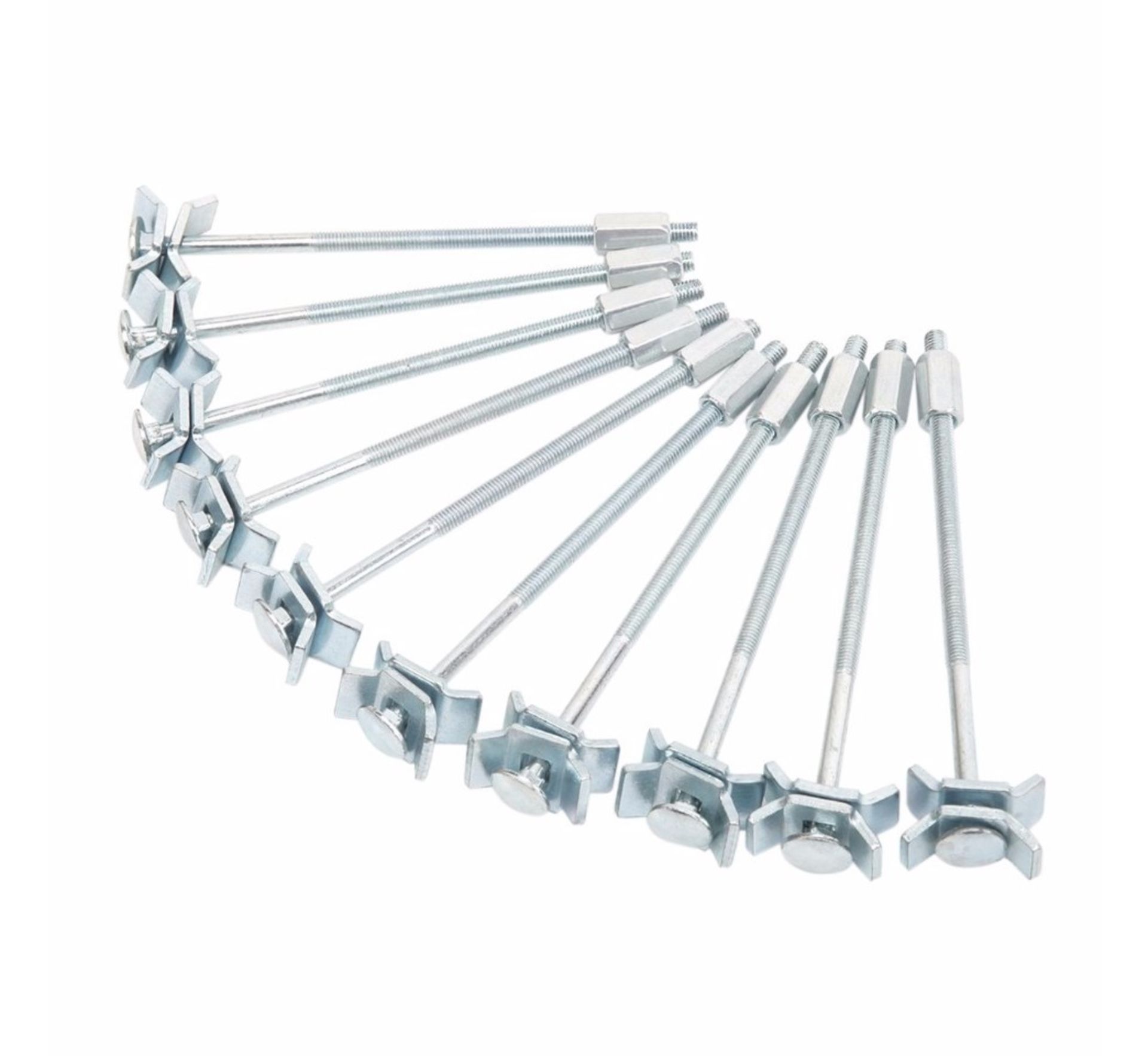 RRP £80.60 10 x 10PK W/TOP CONNECTOR BOLT 150mm RRP: £80.60 Ideal for connecting work top joi - Image 2 of 2