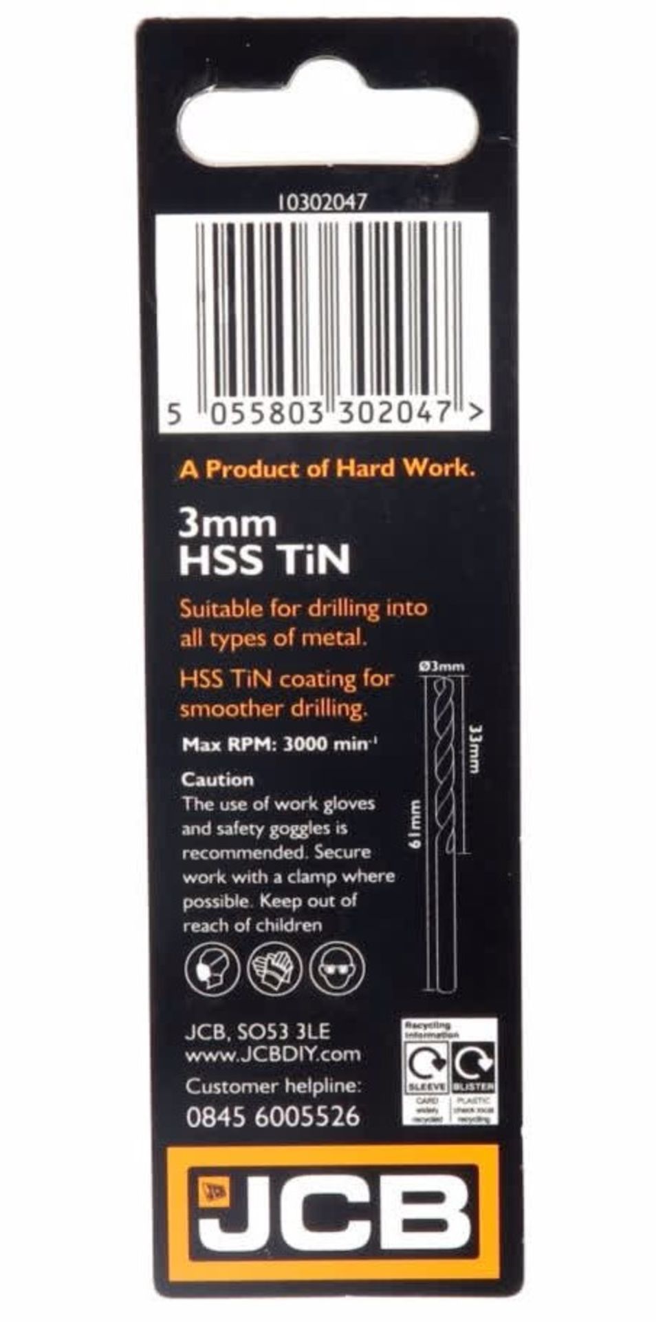 RRP £57.40 10 x PRECISION GRND HSS TIN 3mm RRP £57.40 (£5.47ea) 10 No HSS TIN Drill Bits Length 61m - Image 2 of 3
