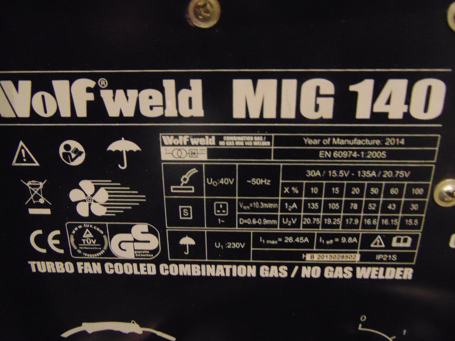 Wolfweld 140amp mig welder- still in box never used- cost over £400.00 - Image 6 of 8