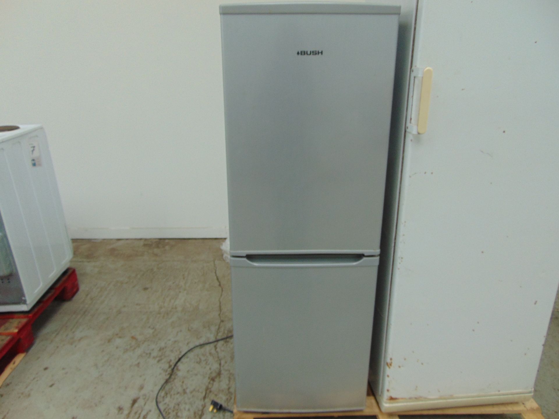 Bush Upright Fridge Freezer in Silver