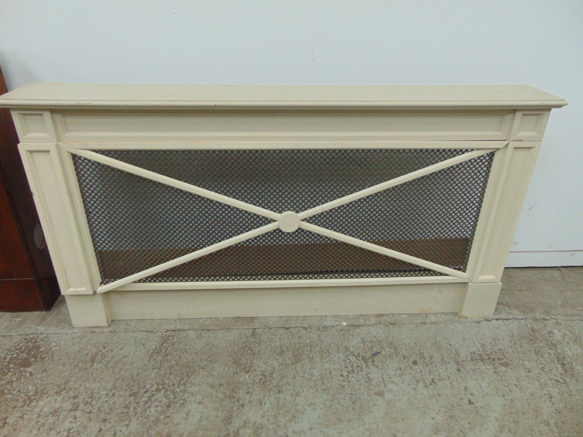 Large radiator cover in cream x1860 wide x980 high x 250mm deep