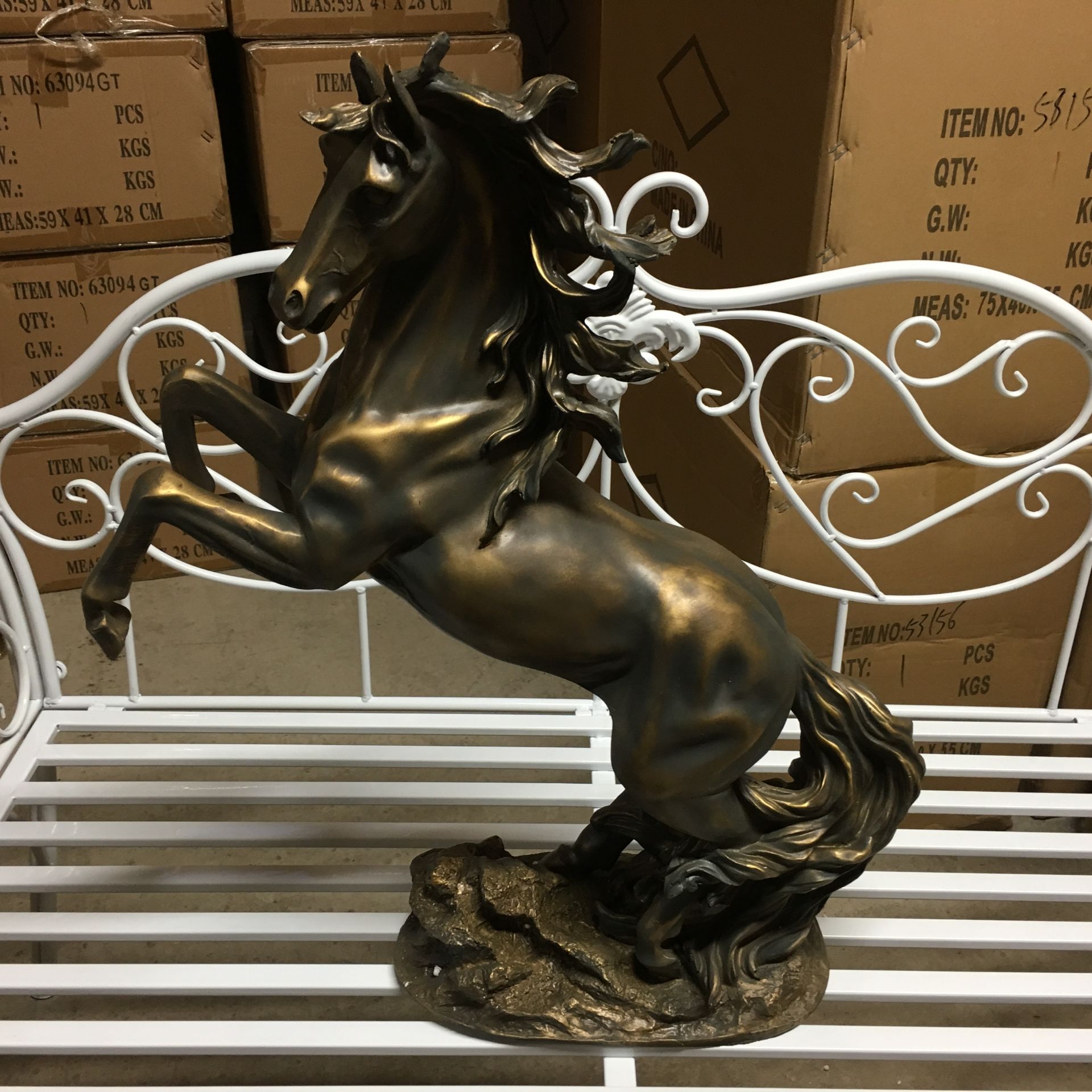 NEW BOXED LARGE REARING MUSTANG - BRONZE FINISH